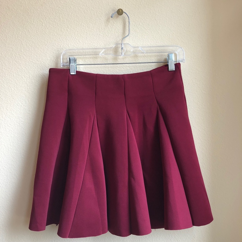 Deep red skirt